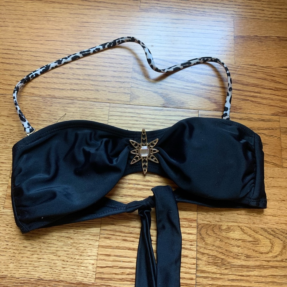 Black Bandeau Swim Top